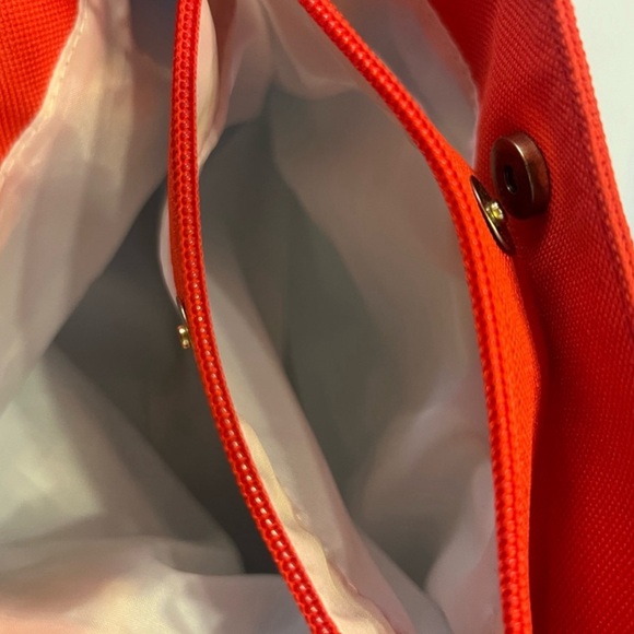 Moschino | Vintage 1990s Cloud Print Bag Red Blue Tote Logo Rope Handles - Picture 5 of 8